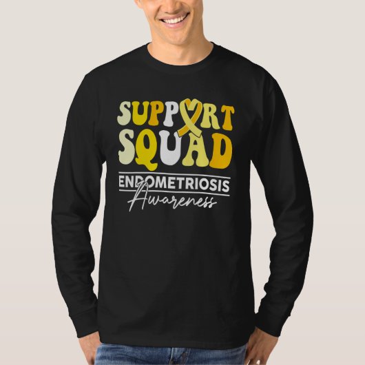 T-shirt Support Squad Sunflower Hair Endometriosis Awarene (Devant)