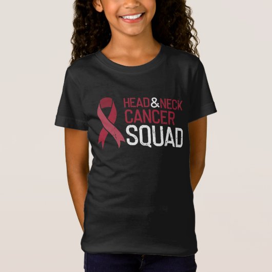 T-Shirt Support Squad Throat Head & Neck Cancer Awareness (Devant)