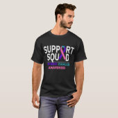 T-shirt Support Squad Thyroide Cancer Awareness Month Ribb (Devant entier)