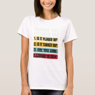 T-shirt Support technique amusant en technologie de l'info