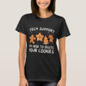 T-shirt Support Technique De Noël Ici Pour Supprimer Les C (Devant)