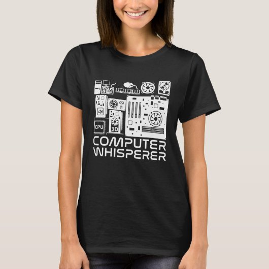 T-shirt Support technique de Whisperer informatique (Devant)