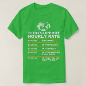T-shirt Support technique Tarif horaire, Cadeaux Geeks inf (Design devant)