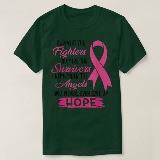 T-shirt Support The Fighters Amire The Survivors Breast C (Design devant)