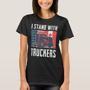 T-shirt Support Trucker Je suis avec les camionneurs Ameri