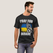T-shirt Support Ukraine Pray For Ukraine Ukraine Flag Peac (Devant entier)