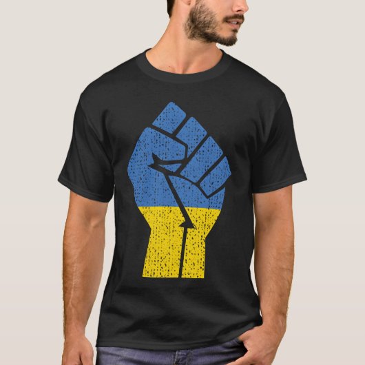T-shirt Support Ukraine Stand With Ukraine Ukrainian Flag  (Devant)