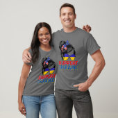 T-shirt Support Ukraine Woman Flag American Ukrainian Root (Unisexe)