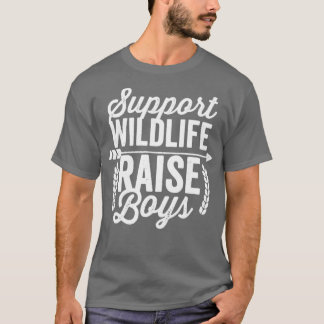T-shirt Support Wildlife Raise Boys Texte blanc
