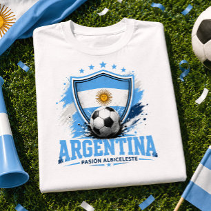 T-shirt Supporter de football argentin Albiceleste Footbal