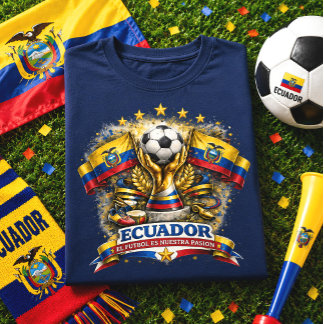 T-shirt Supporter de football d'Équateur Fierté de support