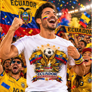 T-shirt Supporter de football d'Équateur Fierté de support