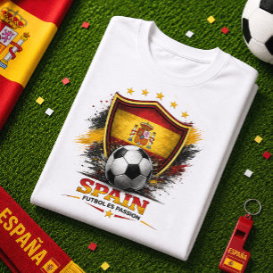 T-shirt Supporter de football d'Espagne La Roja Coupe du m