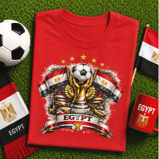 T-shirt Supporter de football égyptien Coupe du monde de f