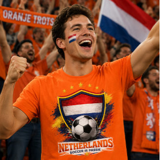 T-shirt Supporter de football néerlandais Coupe du monde d