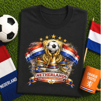 T-shirt Supporter de football néerlandais Coupe du monde d