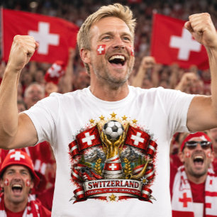 T-shirt Supporter de football suisse Coupe du monde Suisse