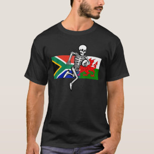 T-shirt Supporteur de rugby SA & Pays de Galles drapeaux &