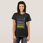 T-shirt Supposons que rien Drapeau Non Binaire Code-Barres (Devant entier)