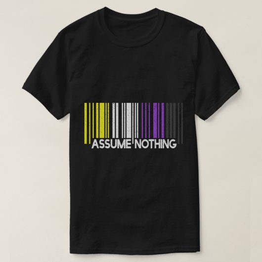 T-shirt Supposons Rien Drapeau Non-binaire Code Barre Enby (Design devant)