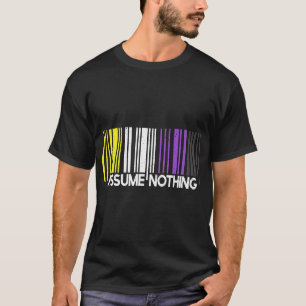 T-shirt Supposons Rien Drapeau Non-binaire Code Barre Enby