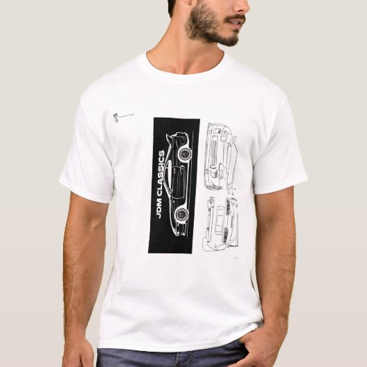T-shirt Supra Tee noir et blanc | Piston & Thread (Devant)