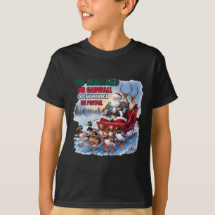 T-shirt Sur Canard Colvert Sur Canard Chipeau Noël Drôle C