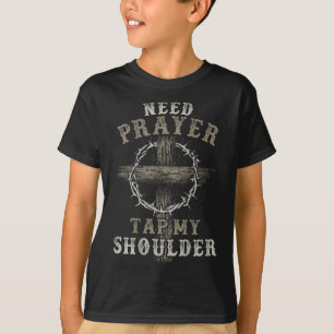 T-shirt Sur Dos Besoin De Prière Tapez Mon Épaule Chrétien