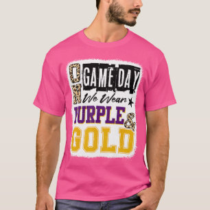 T-shirt Sur Gameday Football Nous Portons Purple Et Gold S