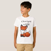 T-shirt sur la faune Red Fox – Esprit malin (Devant entier)