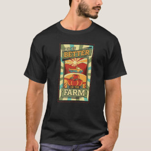 T-shirt Sur La Ferme Rancher Fermier Locale Rétrovintage