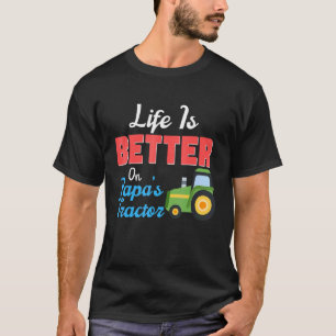 T-shirt Sur la ferme verte du tracteur de Papa