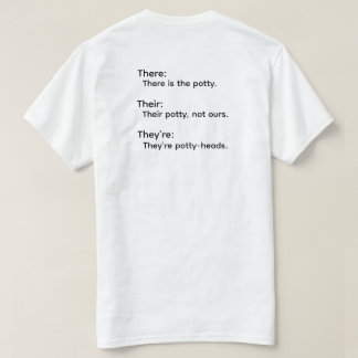 T-shirt sur la grammaire de « There Their They're