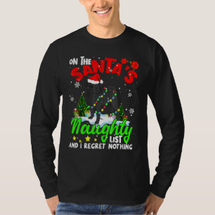 T-shirt Sur La Liste Père Noël Je Regrette Rien Xmas Père