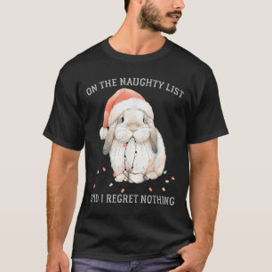T-shirt Sur la liste vilain et je ne regrette rien Lapin C