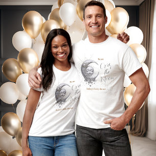 T-shirt Sur la lune Baby shower neutre du genre