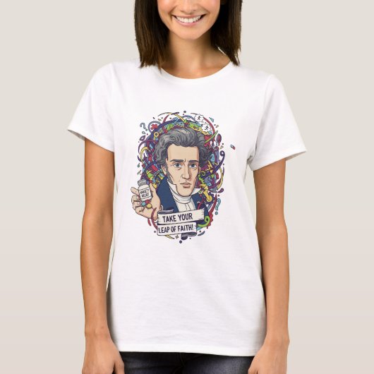 T-Shirt sur l'anxiété de Kiierkegaard (Devant)