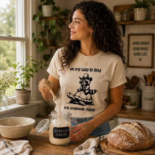 T-shirt Sur le chemin d'alimenter mon starter de levain