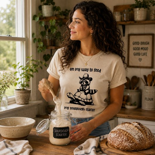 T-shirt Sur le chemin d'alimenter mon starter de levain