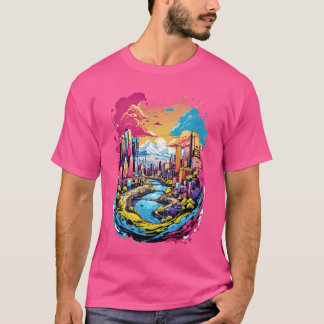 T-shirt sur le garçon de la ville