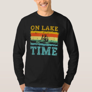 T-shirt Sur le lac Temps Rétro Kayak Canoë Kayak Vintage