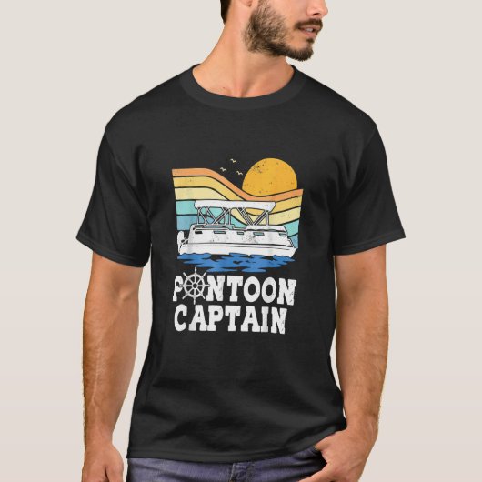 T-shirt Sur Le Toon Pontoon Bateau Pontooning Bateau (Devant)