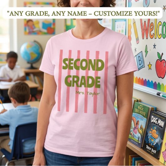 T-shirt Sur mesure bandes 2e année École Nom de l'enseigna