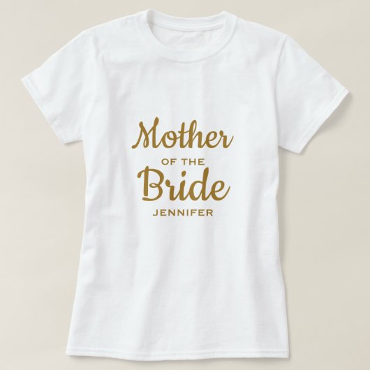T-shirt sur mesure de la mère de la mariée (Design devant)