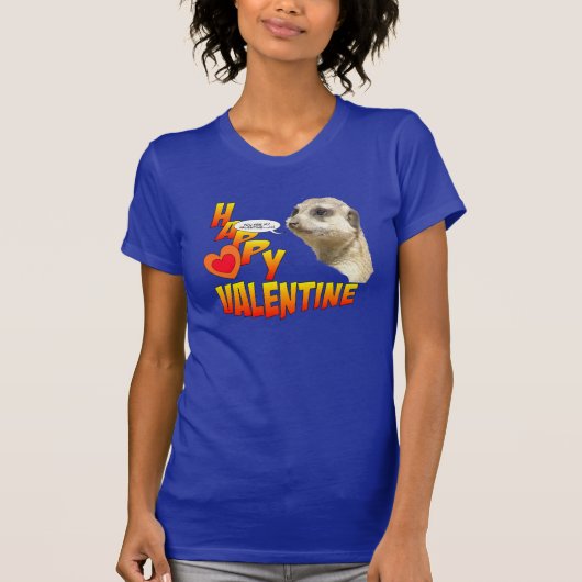 T-Shirt sur mesure pour femmes Valentines Meerkat (Devant)