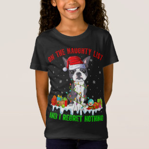 T-Shirt Sur Naughty List Et Je Regrette Rien De Noël Bosto