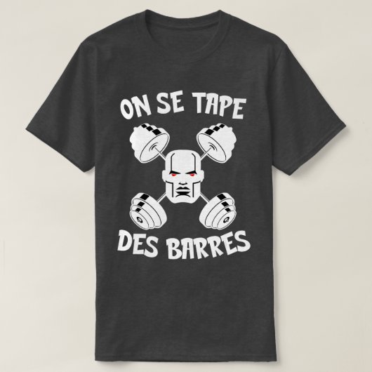T-shirt Sur Se aped Humour Wod Barbell Poids (Design devant)
