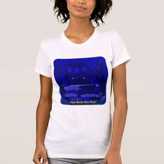T-shirt Sur un Bayou bleu (Devant)