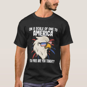 T-shirt Sur une échelle de un à l'Amérique, à quel point ê