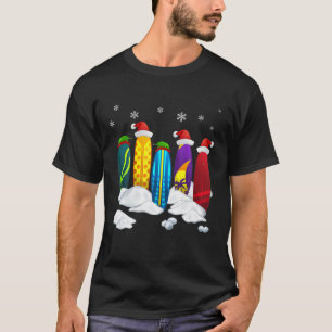 T-shirt Surboard Noël Noël Chapeau Noël Arbre de Noël
